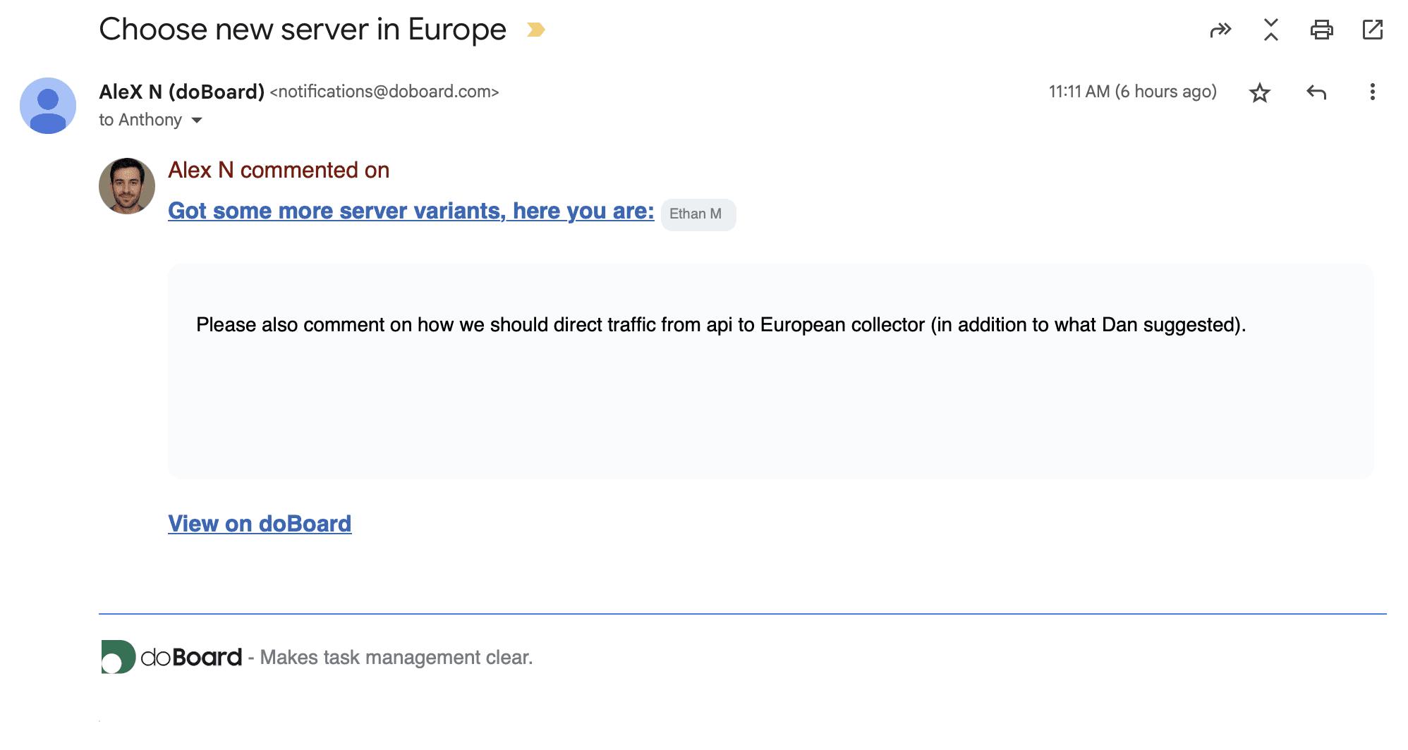 Email notifications are a base of project management collaboration
