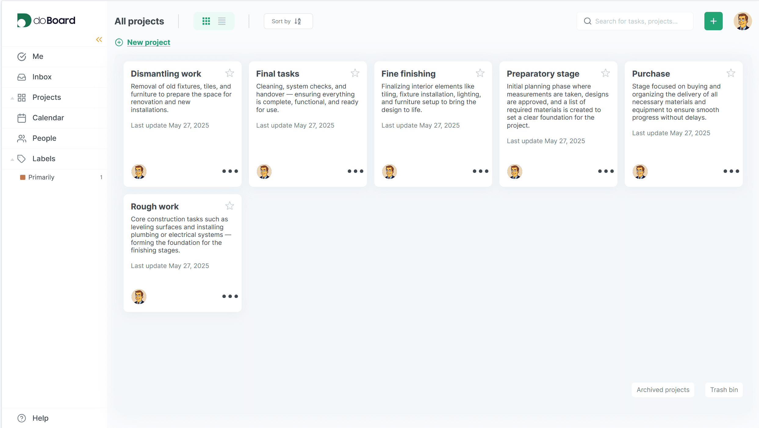 doBoard project list
