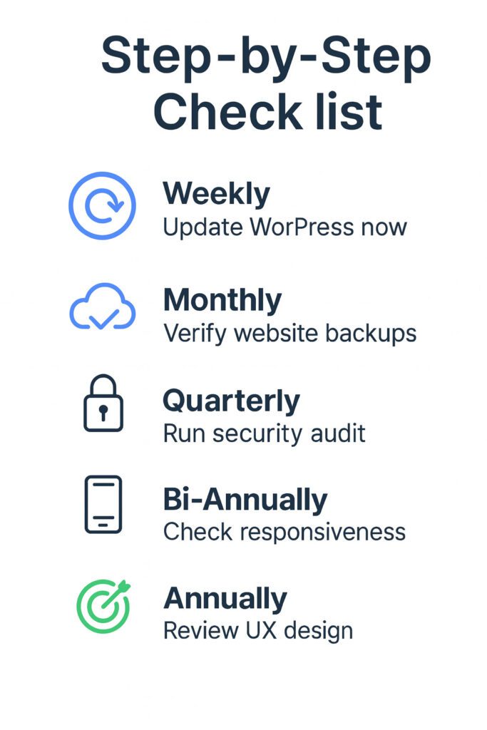 website maintenance checklist