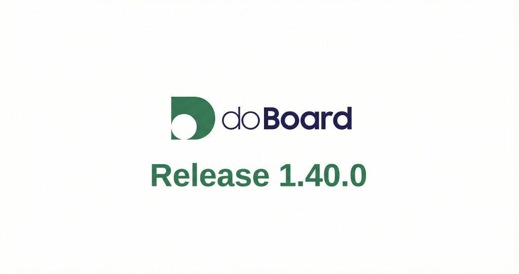 doBoard - Release 1.40.0 - changes