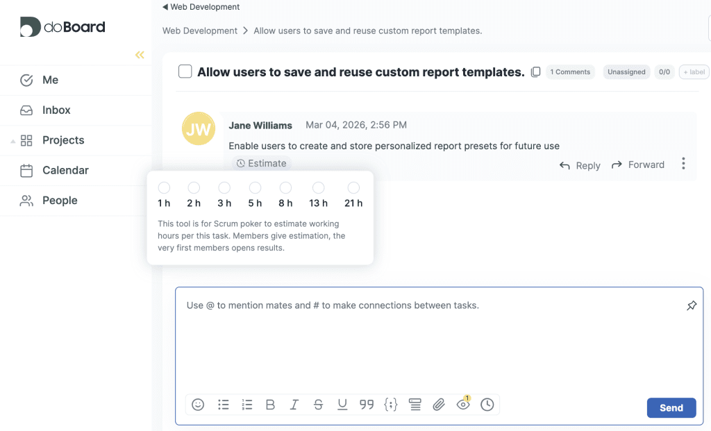 doBoard-planning-poker-fibonacci-scale-task