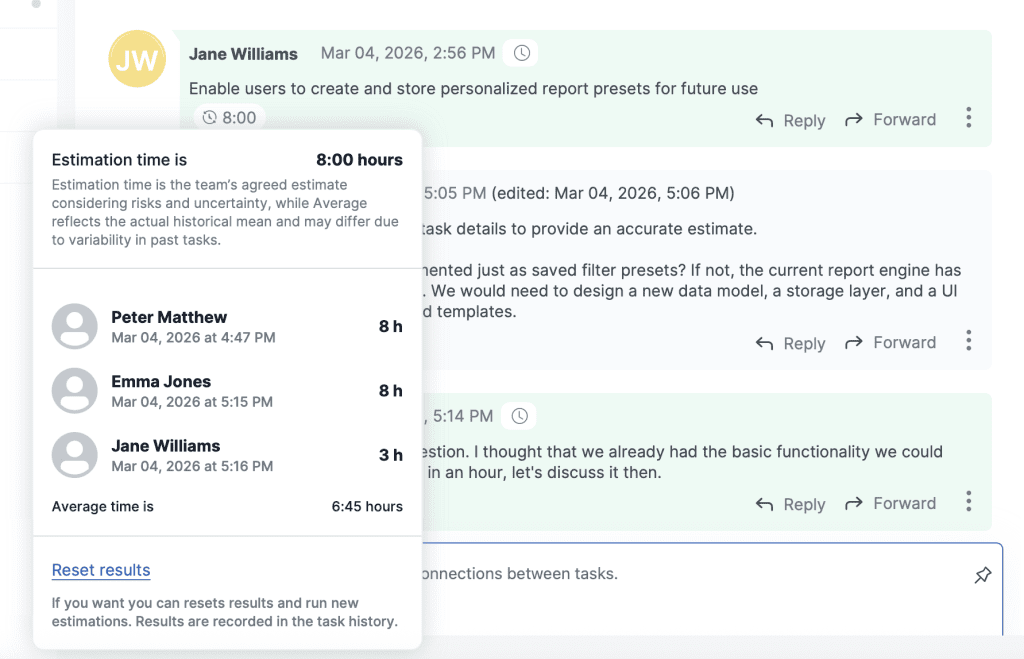 doBoard runs planning poker online, tied to tasks, with async voting and full context in one place