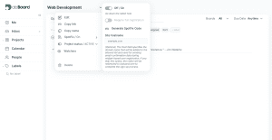 Enabling Spotfix website feedback widget in doBoard project settings